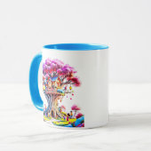 Maison perchée dans un arbre magique. マグカップ (正面左)