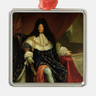 Maison Royaleの計画を保持するルイ14世 メタルオーナメント