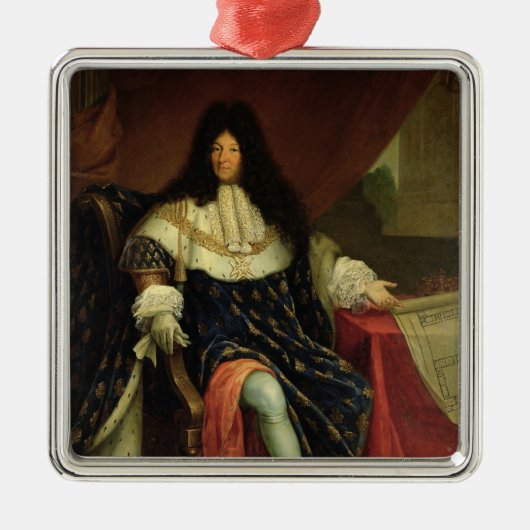 Maison Royaleの計画を保持するルイ14世 メタルオーナメント (正面)