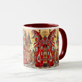 Maisons colorées et imaginaires. マグカップ (正面右)