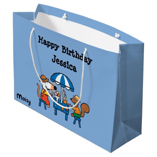 Maisyおよびシリルの誕生日 ラージペーパーバッグ (裏面アングル)
