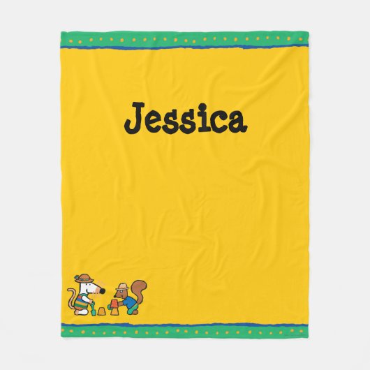 Maisyおよびシリルは砂の城を造ります フリースブランケット (正面)