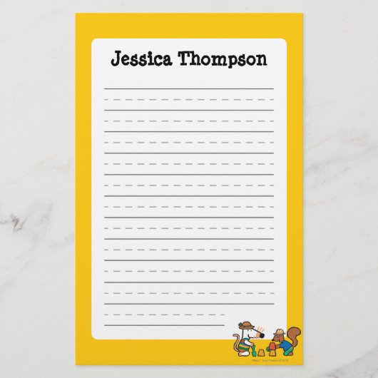 Maisyおよびシリルは砂の城を造ります 便箋 (正面)