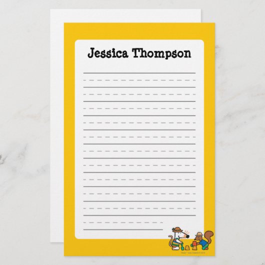 Maisyおよびシリルは砂の城を造ります 便箋 (正面/裏面)