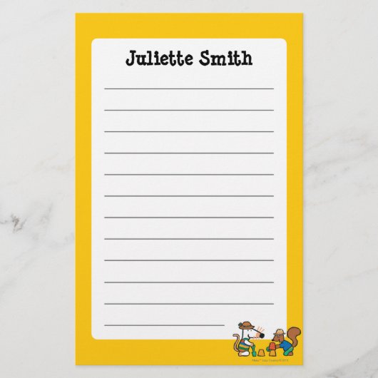 Maisyおよびシリルは砂の城を造ります 便箋 (正面)