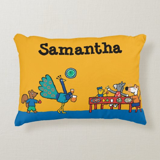 Maisyおよび友人の就学前の軽食の時間 アクセントクッション (正面)