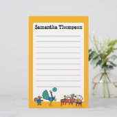 Maisyおよび友人の就学前の軽食の時間 便箋 (スタンド正面)