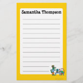 Maisyおよび友人は図書館を楽しみます 便箋 (正面)