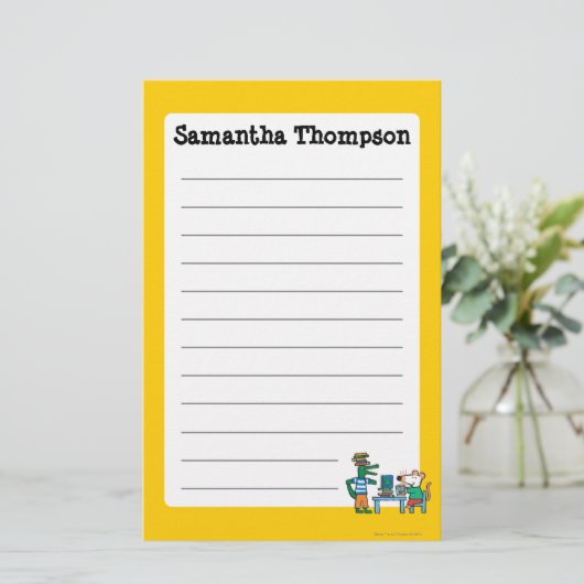 Maisyおよび友人は図書館を楽しみます 便箋 (スタンド正面)