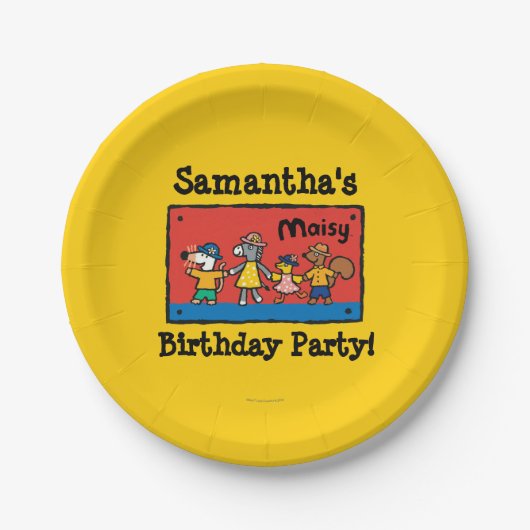 Maisyおよび親友の把握手 ペーパープレート (正面)