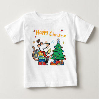 Maisyがクリスマスに幸せを歌う ベビーTシャツ