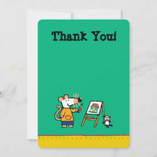 Maisyが付いているペンキ! サンキューカード (正面)