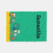 Maisyが付いているペンキ! フリースブランケット (正面(横))