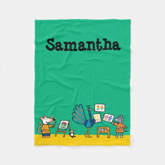 Maisyが付いているペンキ! フリースブランケット (正面)