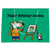 Maisyが付いているペンキ! ラージペーパーバッグ (正面)