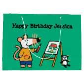 Maisyが付いているペンキ! ラージペーパーバッグ (裏面)