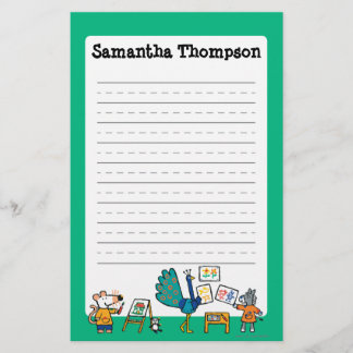 Maisyが付いているペンキ! 便箋