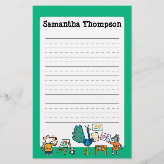 Maisyが付いているペンキ! 便箋 (正面)