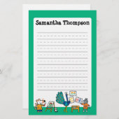 Maisyが付いているペンキ! 便箋 (正面/裏面)