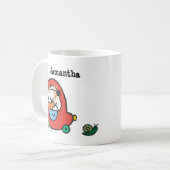 Maisyはかわいく赤い車を運転します コーヒーマグカップ (正面左)