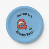 Maisyはかわいく赤い車を運転します ペーパープレート (正面)