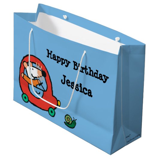 Maisyはかわいく赤い車を運転します ラージペーパーバッグ (正面アングル)