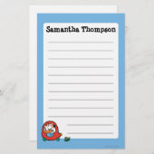 Maisyはかわいく赤い車を運転します 便箋 (正面/裏面)