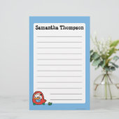 Maisyはかわいく赤い車を運転します 便箋 (スタンド正面)