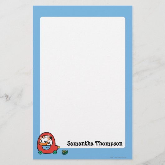 Maisyはかわいく赤い車を運転します 便箋 (正面)