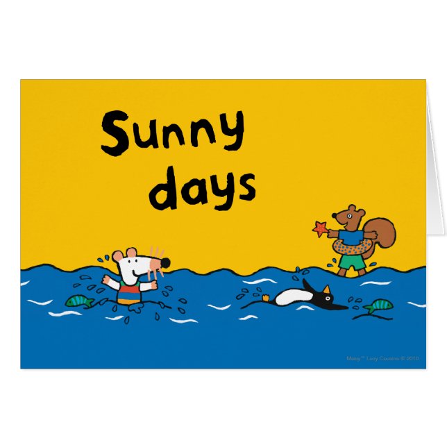 Maisyはビーチで泳ぐことを行きます (正面横)