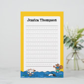 Maisyはビーチで泳ぐことを行きます 便箋 (スタンド正面)