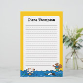 Maisyはビーチで泳ぐことを行きます 便箋 (スタンド正面)