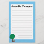 Maisyは彼女の図書館の本を外で読みます 便箋 (正面)