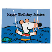 Maisyは誕生日を泳ぐことを行きます ラージペーパーバッグ (裏面)