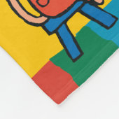 Maisyは青い傘の下で郵便はがきを書きます フリースブランケット (角)