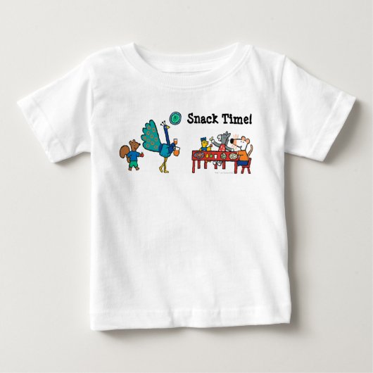 Maisy and Friends幼稚園スナックタイム ベビーTシャツ (正面)