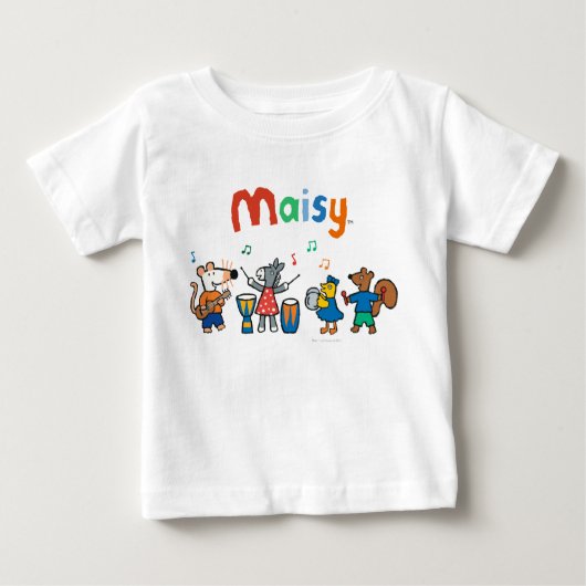 Maisy and Friends 遊 in the band ベビーTシャツ (正面)