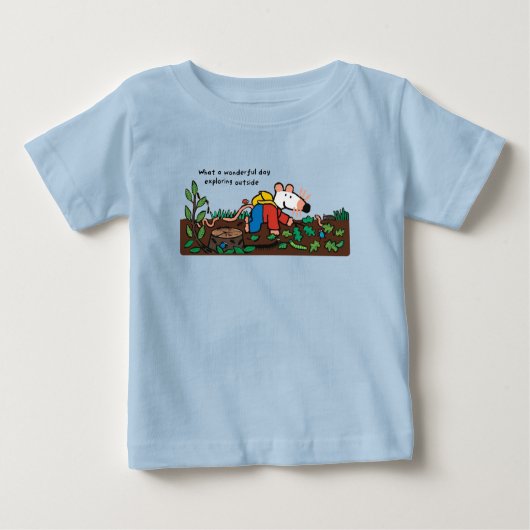 Maisy Explores Outside with Bugs ベビーTシャツ (正面)
