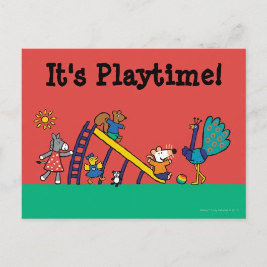 Maisy on the playground with Friends ポストカード (正面)