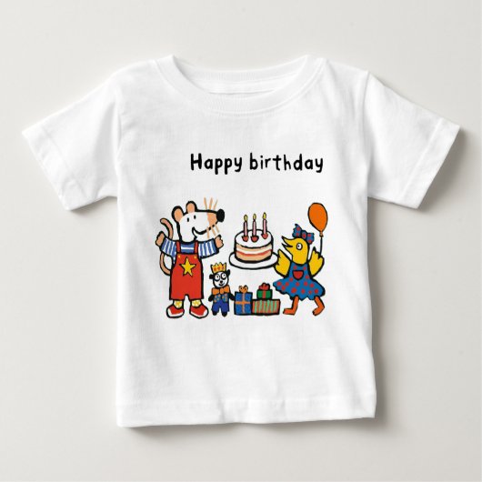 Maisy Personalized Birthday ベビーTシャツ (正面)