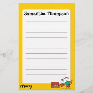 Maisy with Library Books 便箋