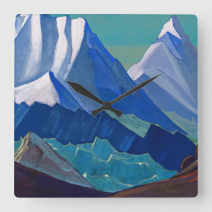 Maitreya, 1932 by Nicholas Roerich スクエア壁時計