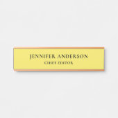 Maize Yellow Professional Modern Plain Minimalist サインプレート (正面)