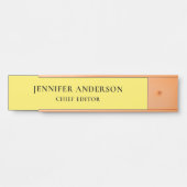 Maize Yellow Professional Modern Plain Minimalist サインプレート (正面)