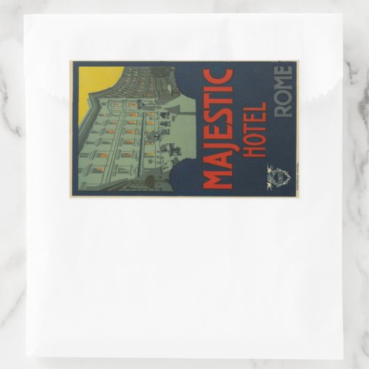 Majectic Hotel Rome 長方形シール (バッグ)