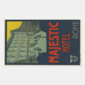 Majectic Hotel Rome 長方形シール (正面)
