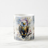 Majestätischer Adler auf goldener Blütenzweig  コーヒーマグカップ (中央)