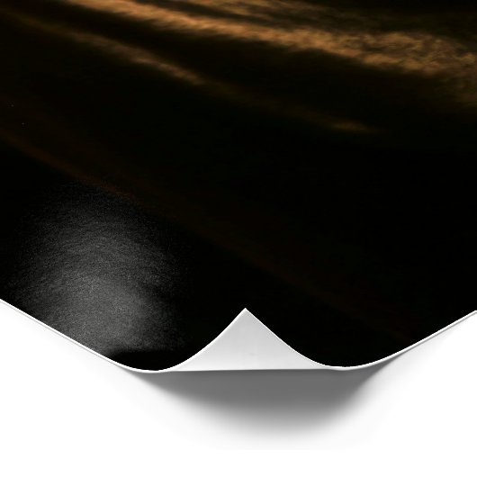 Majestätischer Fuchsbrauner Hengst im Dunkeln ポスター (コーナー)