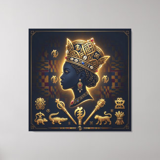 Majestic African queen portrait  キャンバスプリント