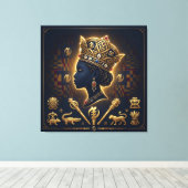 Majestic African queen portrait  キャンバスプリント (インサイチュ (ウッドフロア))